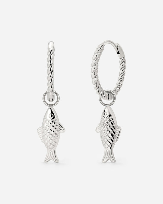 Pezito Twisted Hoop Set Small Silver