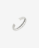 Flat Stripe Toe Ring Silver