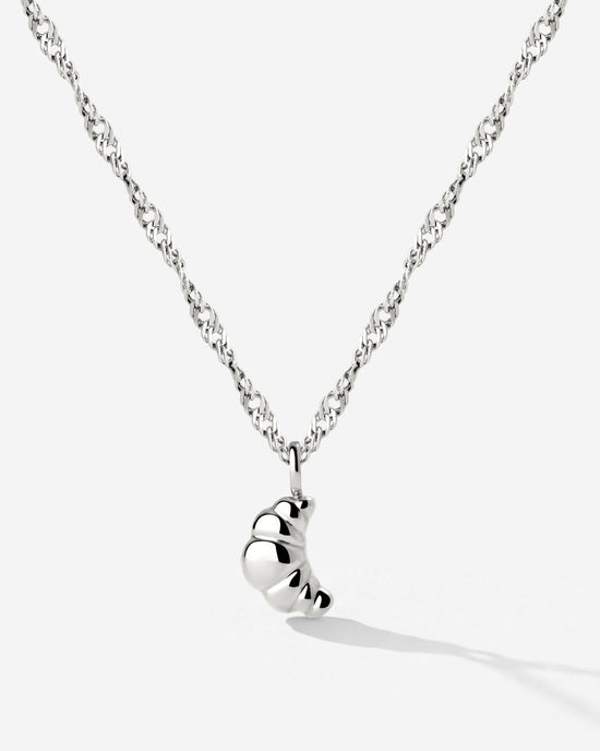 Croissant Necklace Silver