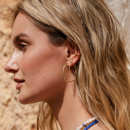 Twisted Hoops Large Gold
