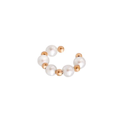 Pearl 'n' Beads Ear Cuff Rose Gold