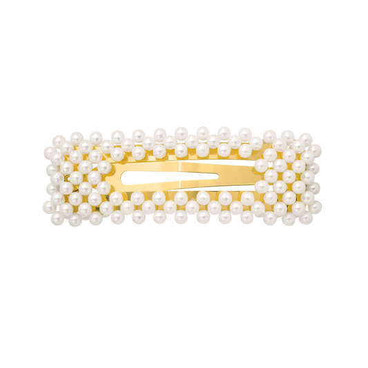 Pearly Hairclip Rectangle