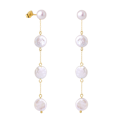 Pure Love Pearl Earrings Gold