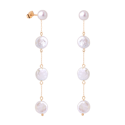 Pure Love Pearl Earrings Rose Gold