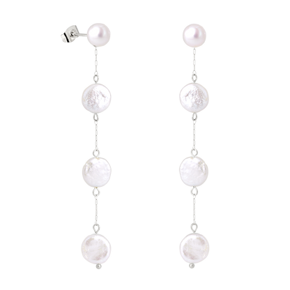 Pure Love Pearl Earrings Silver