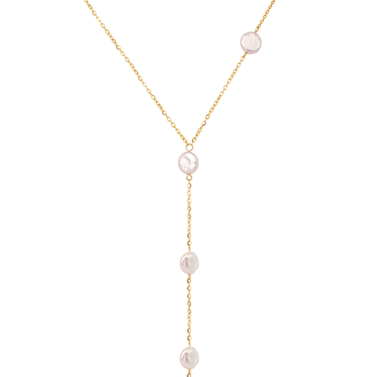 Timeless Pearl Y-Necklace Gold