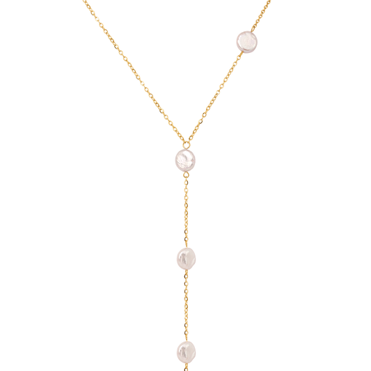 Timeless Pearl Y-Necklace Gold