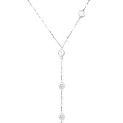 Timeless Pearl Y-Necklace Silver