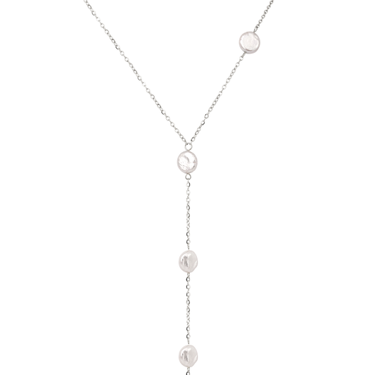 Timeless Pearl Y-Necklace Silver