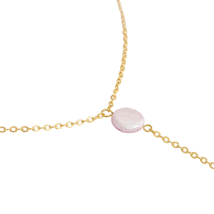 Timeless Pearl Y-Necklace Gold