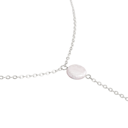 Timeless Pearl Y-Necklace Silver