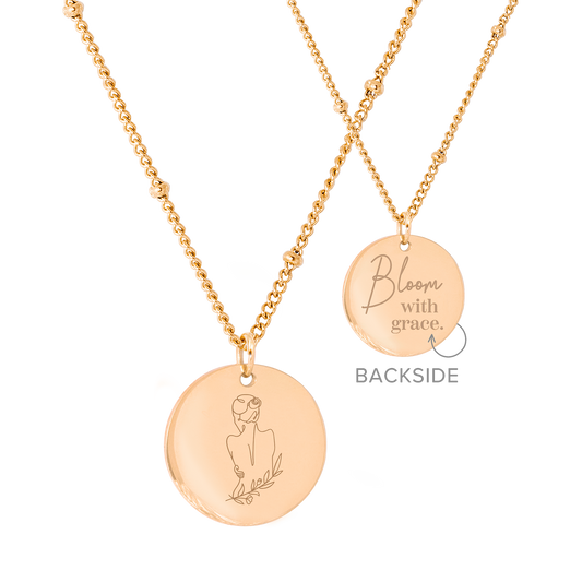Bloom with grace Necklace Rose Gold