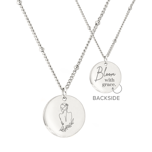 Bloom with grace Necklace Silver