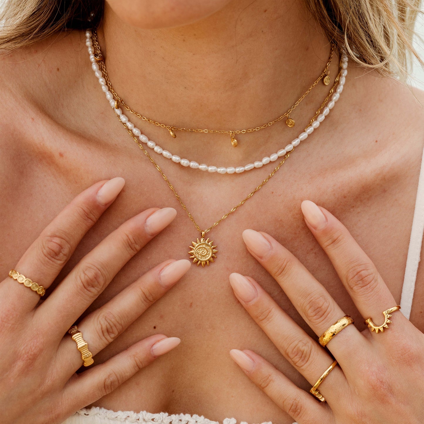 Perlita Choker Gold 