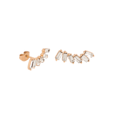 Glam Earclimber Studs Rose Gold
