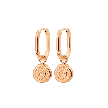 Sun Seeker Oval Hoop Set Baby Rose Gold