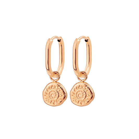 Sun Seeker Oval Hoop Set Baby Rose Gold