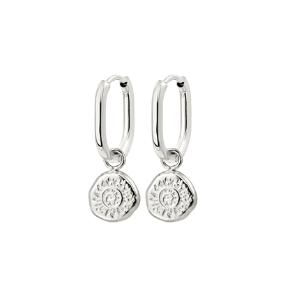 Sun Seeker Oval Hoop Set Baby Silver
