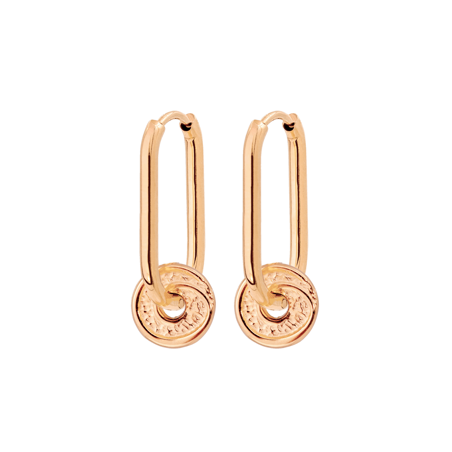 Swirl'n Oval Hoop Set Small Rose Gold