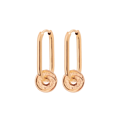 Swirl'n Oval Hoop Set Small Rose Gold
