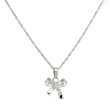 Pretty Ribbon Necklace Silver