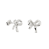 Pretty Ribbon Studs Silver