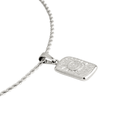 Sun Lover Pendant Necklace Silver