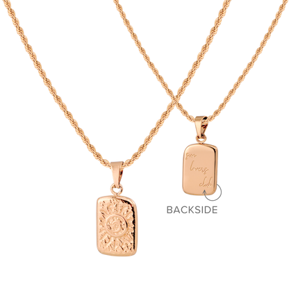 Sun Lover Pendant Necklace Rose Gold