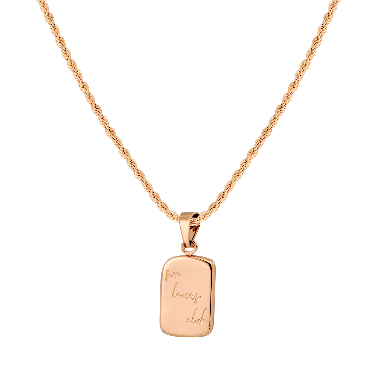Sun Lover Pendant Necklace Rose Gold