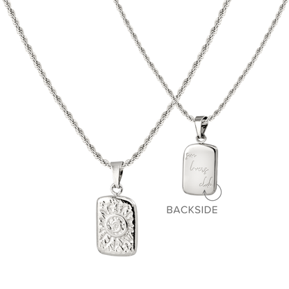Sun Lover Pendant Necklace Silver