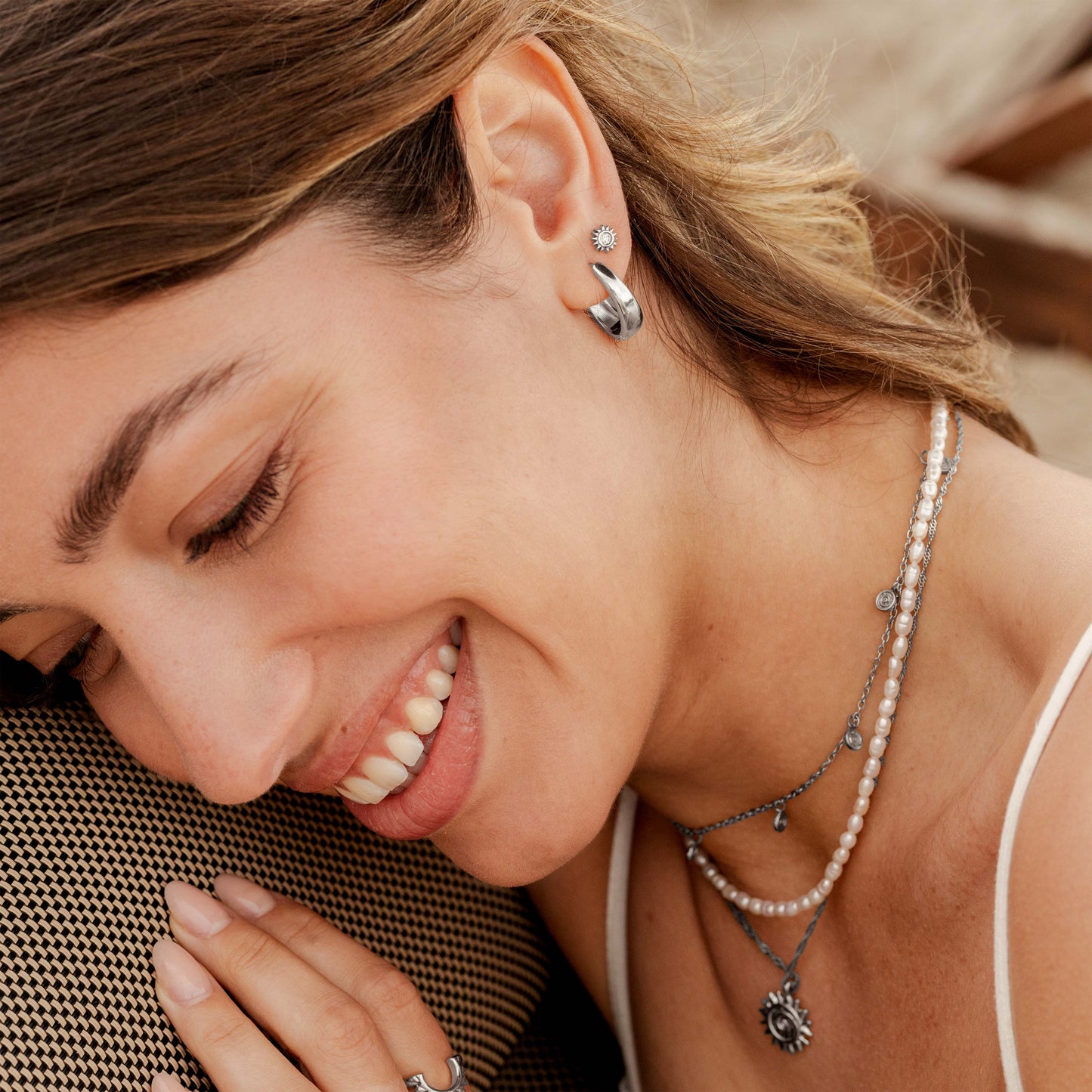Sun Lover Studs Silver