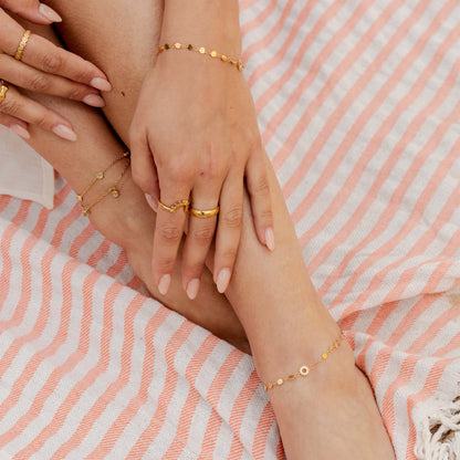 Sunny Side Up Anklet Gold