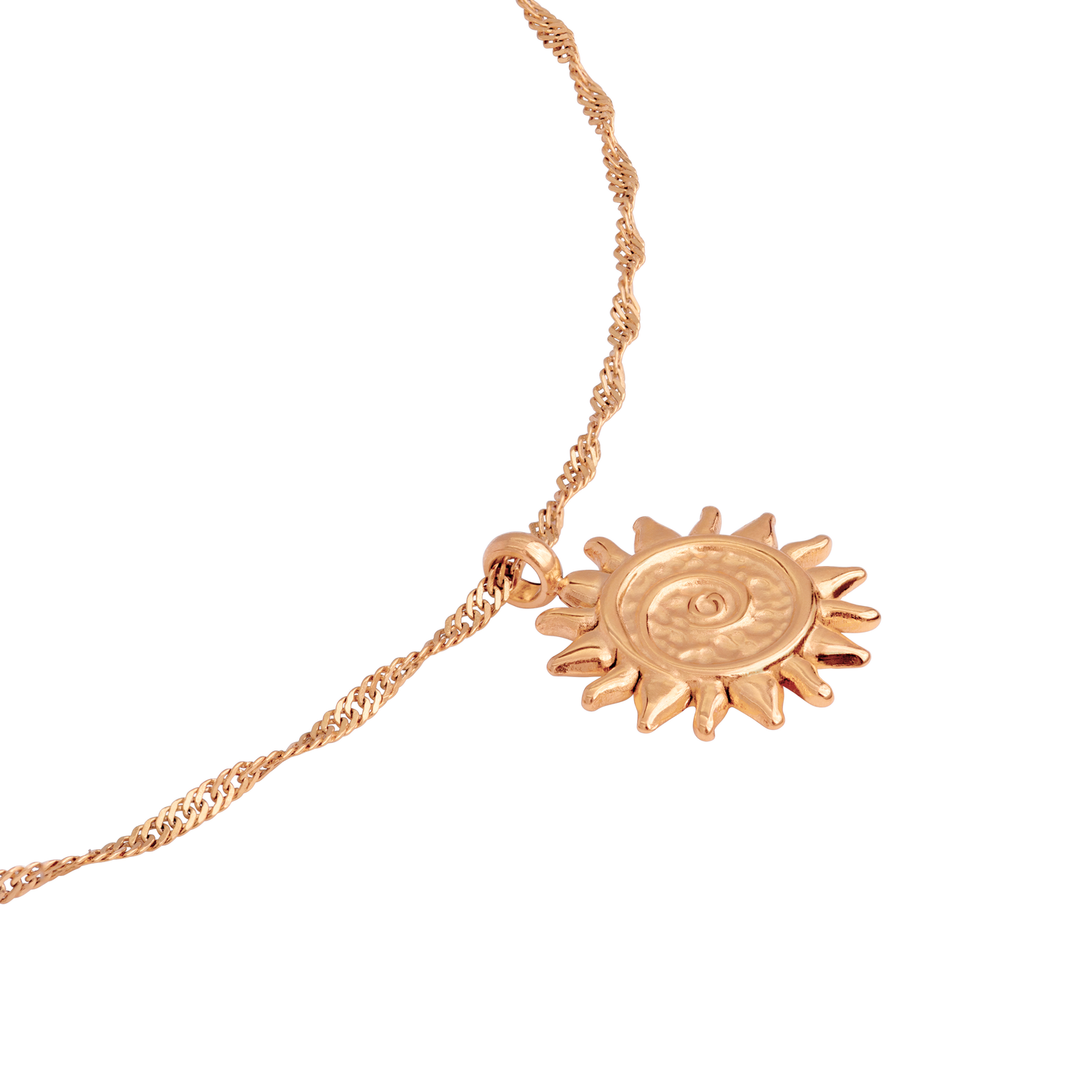 Sunny Swirl Necklace Rose Gold