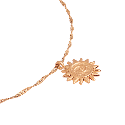 Sunny Swirl Necklace Rose Gold