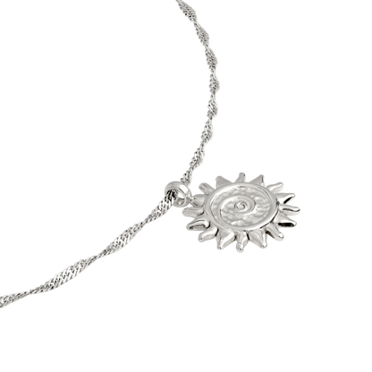 Sunny Swirl Necklace Silver