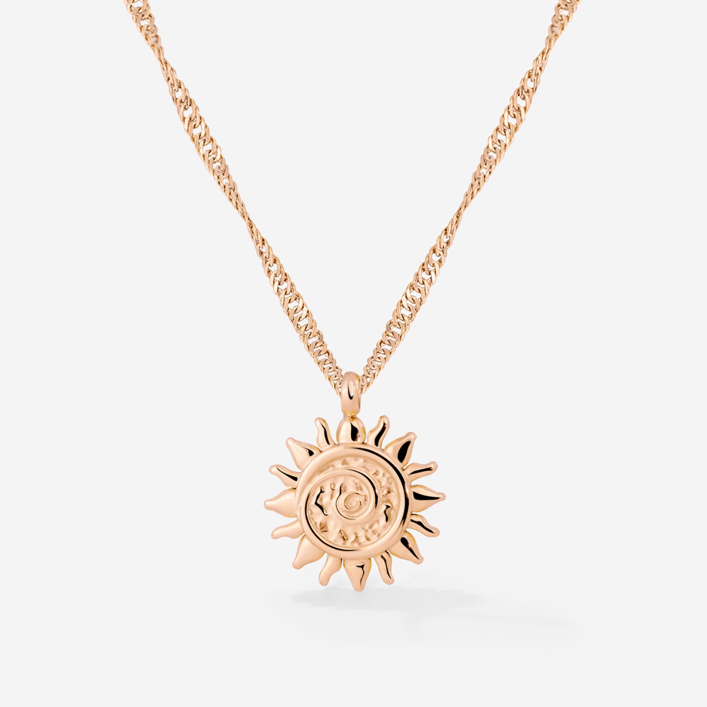 Sunny Swirl Necklace Rose Gold