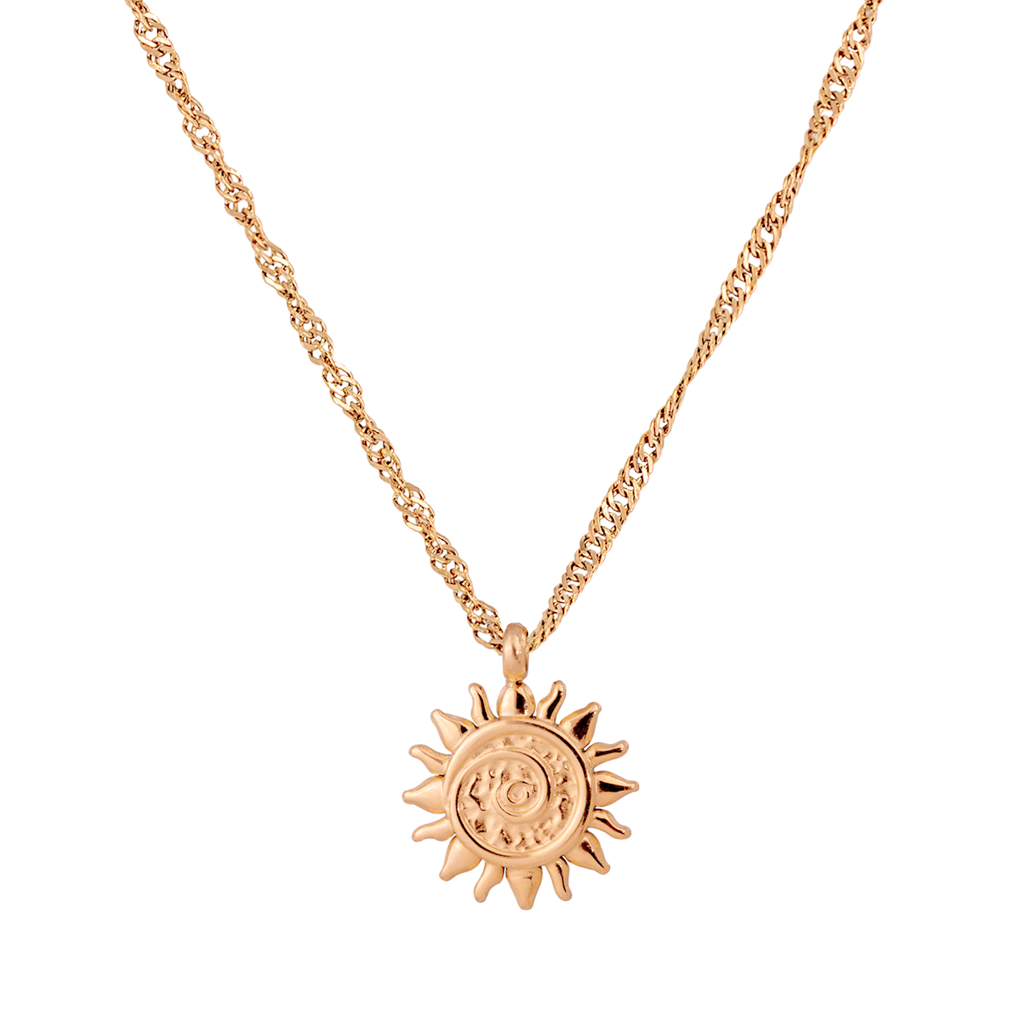 Sunny Swirl Necklace Rose Gold