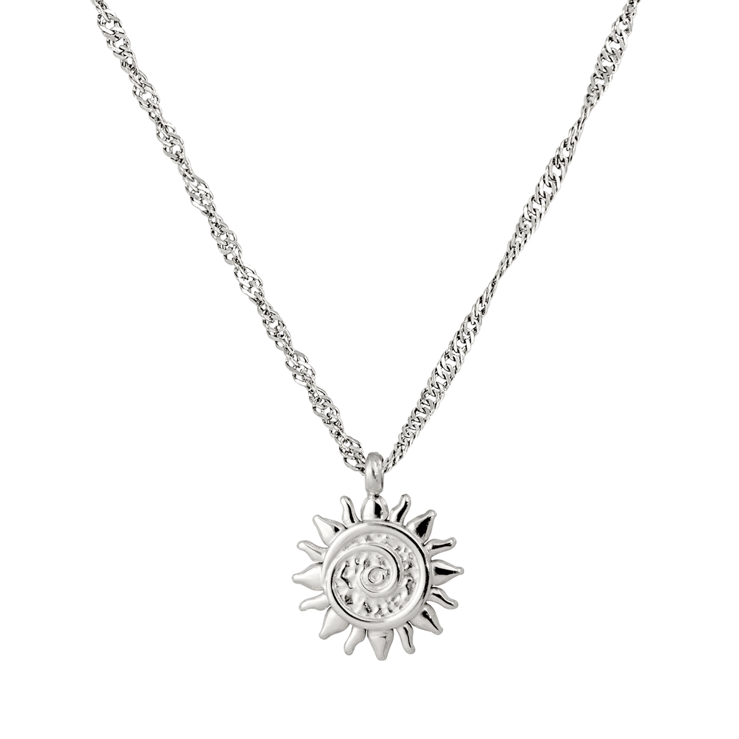 Sunny Swirl Necklace Silver