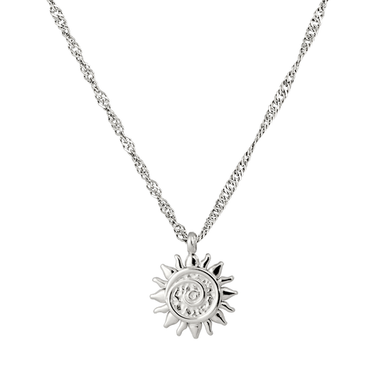 Sunny Swirl Necklace Silver