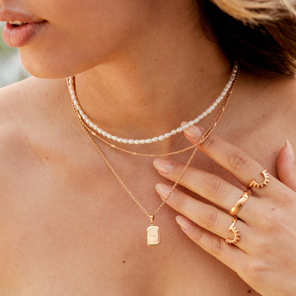 Sun Ray Necklace Rose Gold