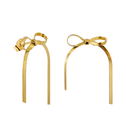 Sweet Bow Earrings Gold