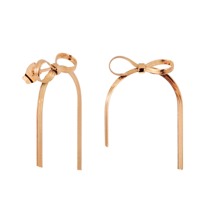 Sweet Bow Earrings Rose Gold