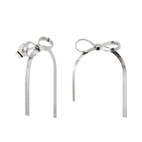 Sweet Bow Earrings Silver