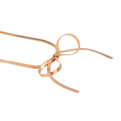 Sweet Bow Necklace Rose Gold