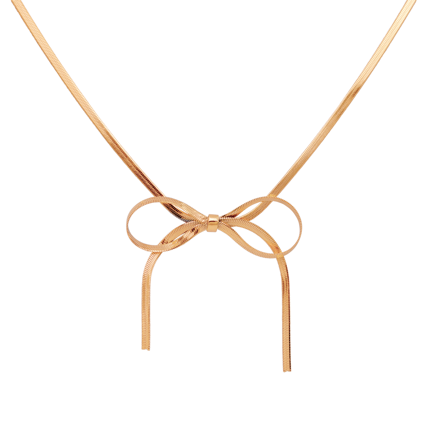 Sweet Bow Necklace Rose Gold