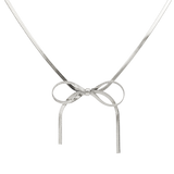 Sweet Bow Necklace Silver