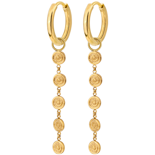 Sweet Swirl Hoop Set Small Gold