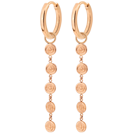 Sweet Swirl Hoop Set Small Rose Gold