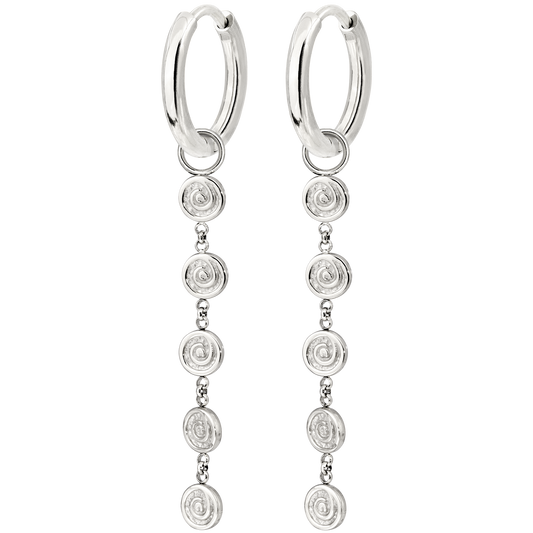 Sweet Swirl Hoop Set Small Silver