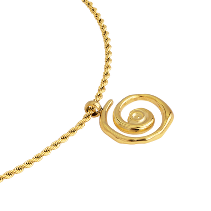 Sweet Swirl Necklace Gold